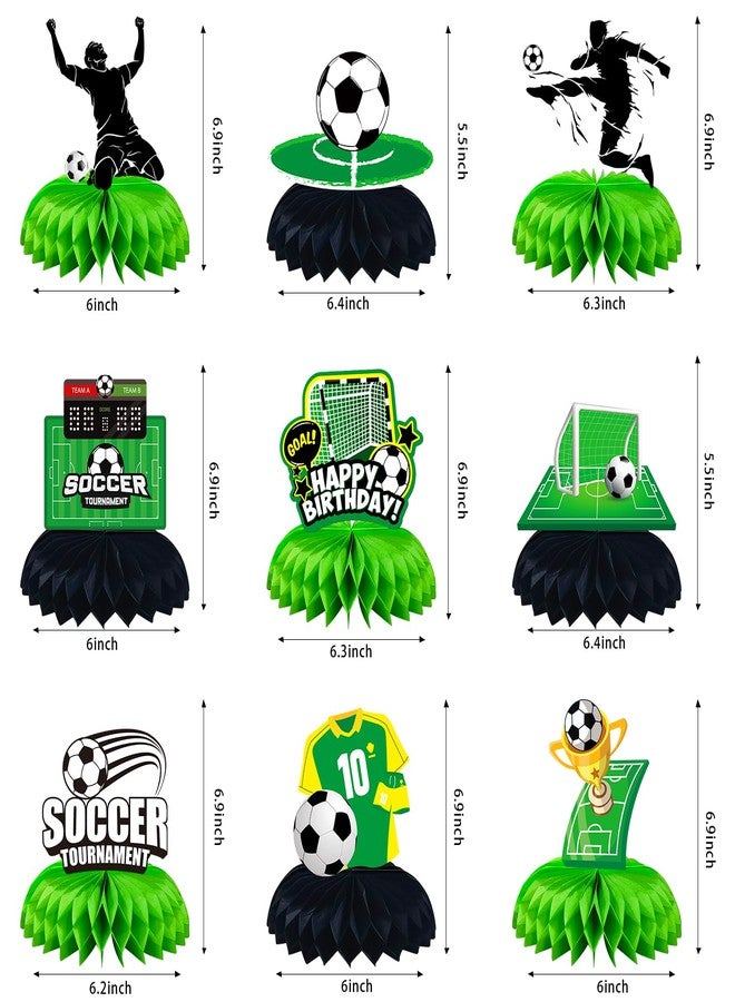 BQC 9 Pcs Soccer Centerpieces for Table Soccer Party Decorations Soccer Birthday Party Decorations Soccer Party Favors - Image 5